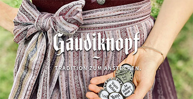 Gaudiknopf - Tradition zum Anstecken
