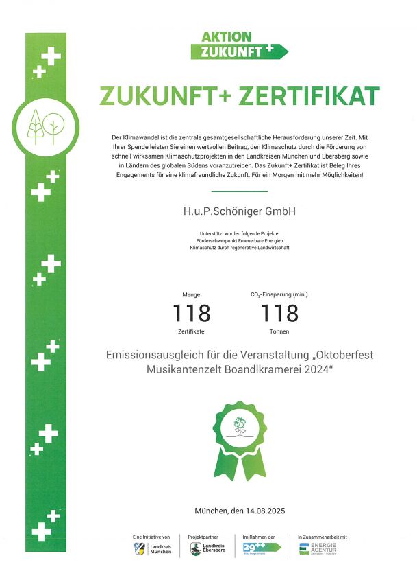 Aktion Zukunft+ Zertifikat Boandlkramerei 2024 / 2025