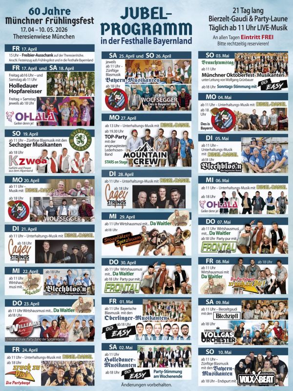 Programm Fruehlingsfest München 2026