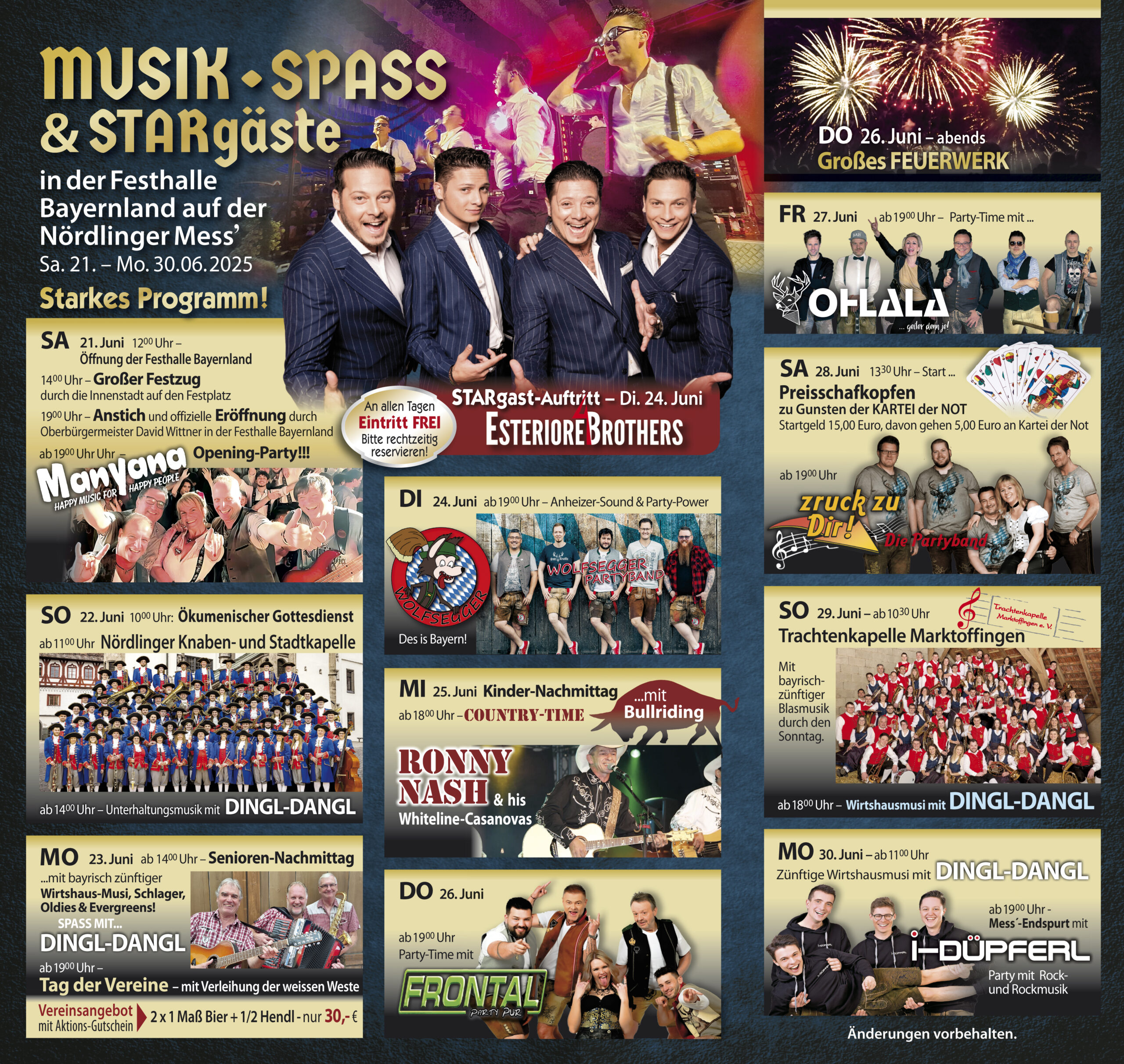 Programa 2025 de Nördlinger Mess