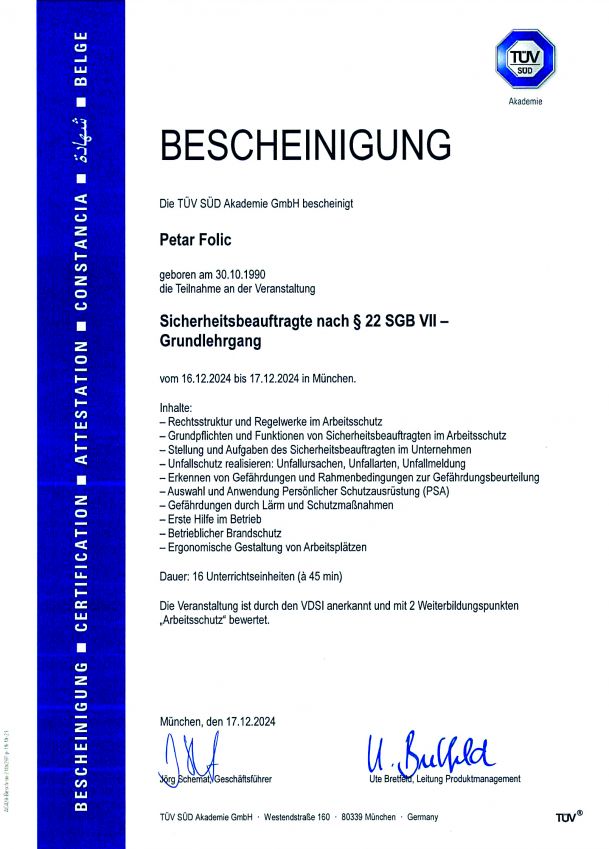 VMS_Teilnahmebescheinigung Sicherheitsbeauftragter