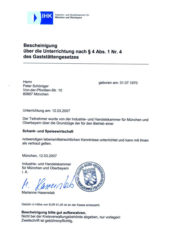 IHK-Bescheinigung-Gaststättengesetz-Peter